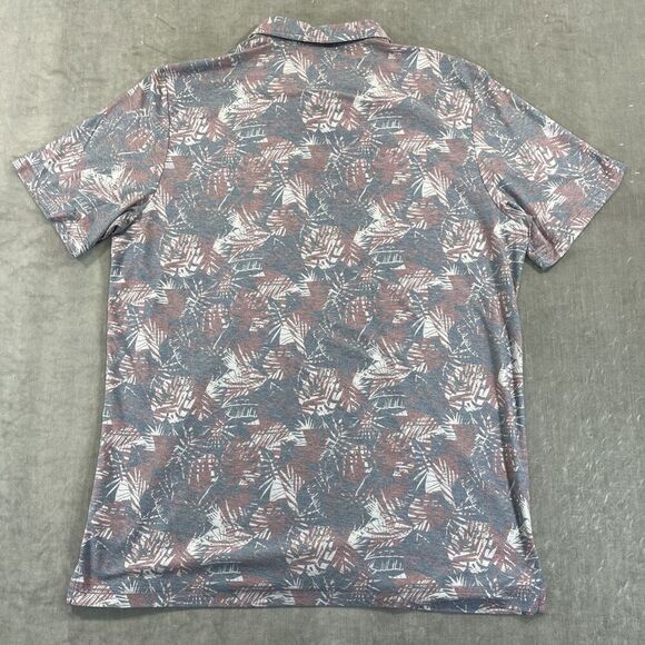 Travis Matthews Mens Gray Palm Print Polo Shirt Short‎ Sleeves Size XL - Picture 6 of 6